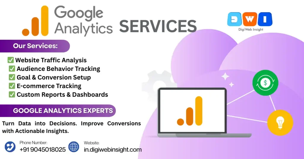 Google Analytics Services Dehradun India 1 Google Analytics Services Dehradun India – data tracking and website performance analysis by DigiWeb Insight.