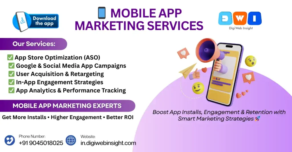 Mobile App Marketing Services Dehradun India 1 Expert Mobile App Marketing Services Dehradun – promote and grow your mobile app with DigiWeb Insight.